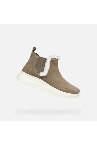 Geox Plummery - Botine de damă, gri deschis