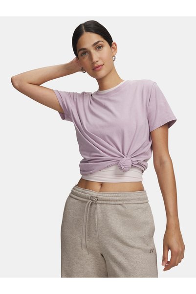 Under Armour Rival Cotton Wash SS - Tricou de damă