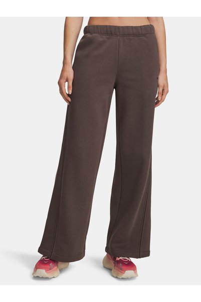 Under Armour Icon Flc Sama Wide Leg - Pantaloni sport de damă, Maro