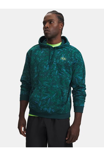 Under Armour Hanorac UA Rival Flc Prtd - Bluză sport pentru bărbați, Verde
