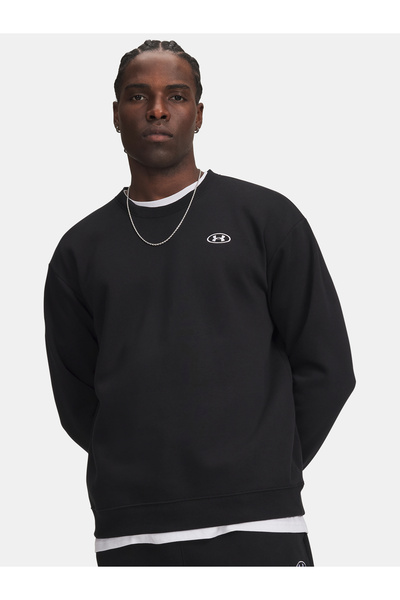 Under Armour UA RIval Flc Crew - Hanorac pentru bărbați, Negru