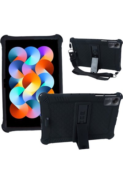 XGSM Husă pentru Xiaomi Redmi Pad SE 11", blindată, cu suport și curea, neagră