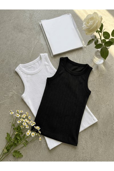 Legend Kadın Fitilli Görünüm Slim Fit Vücuda Oturan Bisiklet Yakalı Pamuklu 2...