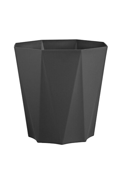 OEM Ghiveci pentru flori din Plastic Antracit Octogonal 17x17x16,5 cm