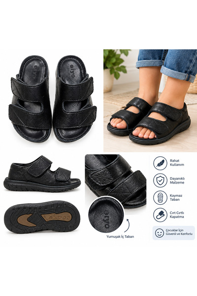 Siyo Comfort نعال أطفال من الجلد الطبيعي