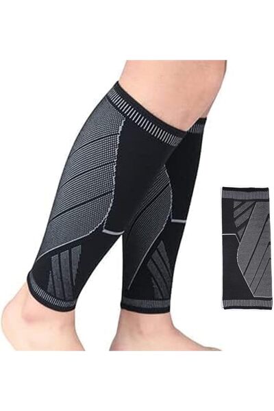 AHLAN 1 Pair Compression Calf Sleeves Shin Splint Support Sports Impact Prote...