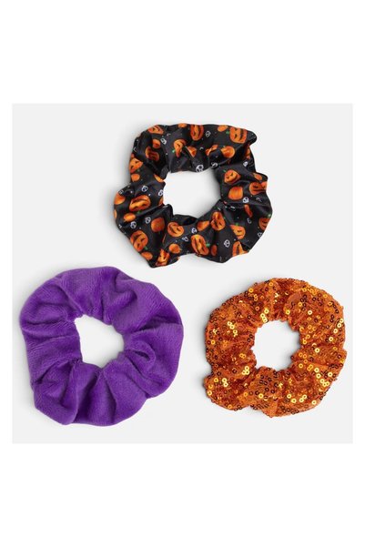 OEM Set 3 elastice groase de păr mov-portocaliu, accesorii pentru coafură