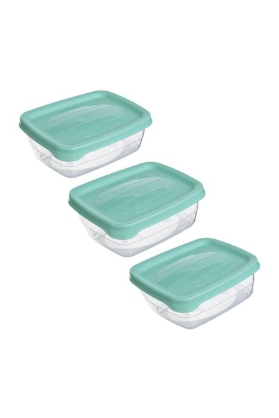 OEM Recipiente pentru Alimente Verde Menta Transparente – 3 buc.. – Depozitar...