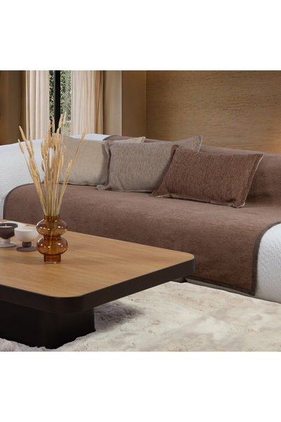 Nef Nef Homeware Nef-Nef Homeware Κουβέρτα Διθέσια Ταμπά-Εκρού, 180 x 250 εκ.