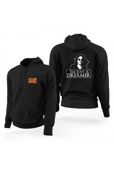 CrowsGate Ozzy Osbourne Im Just A Dreamer Black Zippered Limited Edition Hood...