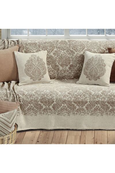 Nef Nef Homeware Nef-Nef Siraz Μπεζ Σενίλ Κάλυμμα Καναπέ Τριθέσιου, 170 × 300...