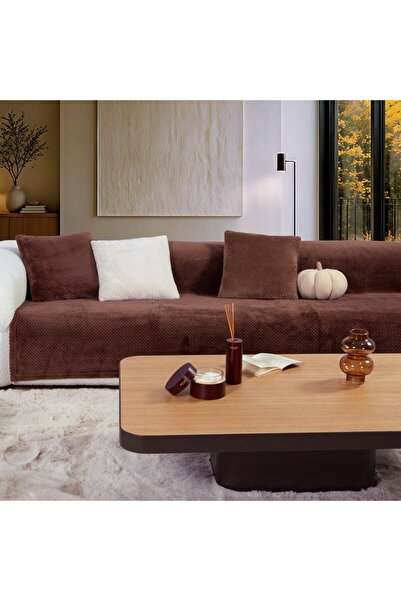 Nef Nef Homeware Nef-Nef Homeware Edinber Καφέ Φανελένια Πολυεστερική Κουβέρτ...