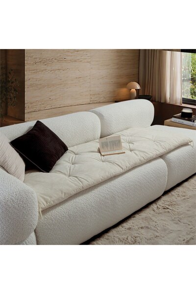 Nef Nef Homeware Nef-Nef Homeware Eriete Ecru Κάλυμμα Τριθέσιου Καναπέ, 70 x ...