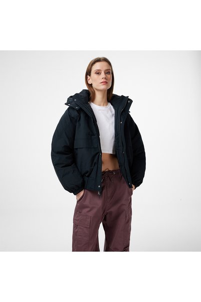 Converse Women's Black Hooded Coat