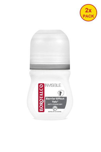 Borotalco Pachet 2x Deodorant roll-on Invisible 50ml