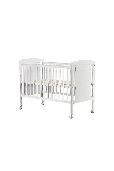 Qmini Patut din lemn bebe, 120x60 cm, Cu laterala culisanta, Din lemn de pin ...