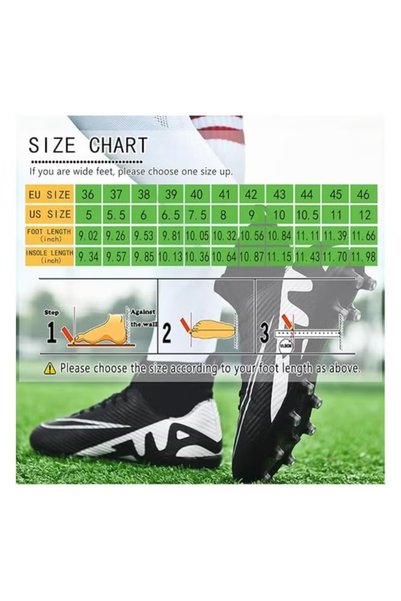 Generic Men’s Soccer Cleats,High-Top Football Boots Professional Training,Turf Outdoor Indoor Comfortable Athletic Big Boy's Sneaker