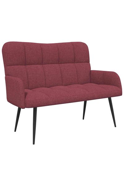 vidaxl Canapea cu 2 locuri Roșu Vin 115 x 61 x 87 cm Țesătură