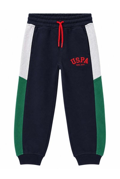 U.S. Polo Assn. • Boy's Color Blocked Logo Sweatpants Dark Blue