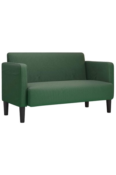 vidaxl Canapea lovesea verde închis 109 cm țesătură velur
