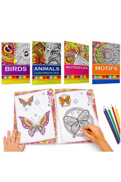 Reduceri Engros Coloring Books 12/set Creative Patterns 29x21cm, for Relaxati...