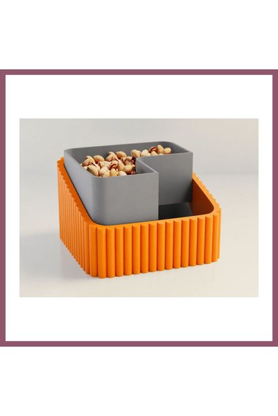 Generic Brand 3D Printing Peanut Bowl - Dual Chamber Shell Separator Presenta...