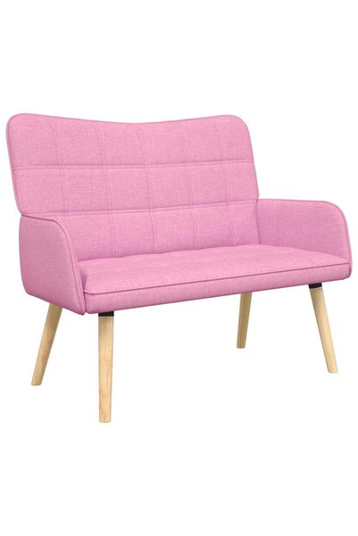 vidaxl Canapea cu 2 locuri Roz 115 x 61 x 87 cm Țesătură
