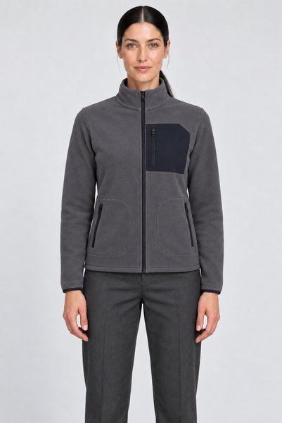 BADESSA Women's Smoked Fleece Fabric Jacket Soft Winter Jacket with 3 Pockets...