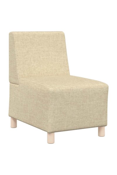 vidaxl Canapea Scaun fără brațe, crem, 55 cm, material textil