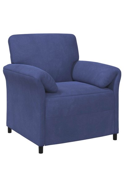 vidaxl Sofa cu un loc Albastru Poliție 88 x 83 x 95 cm Catifea
