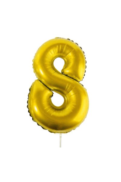 OEM Balon Petrecere din Folie Auriu Metalizat Nr.8 - 23 cm