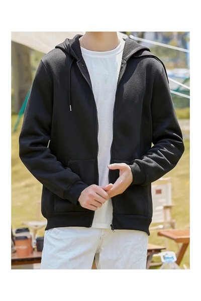 DAXİS Sportwear Company Unisex Zippered K Hooded Sweatshirt