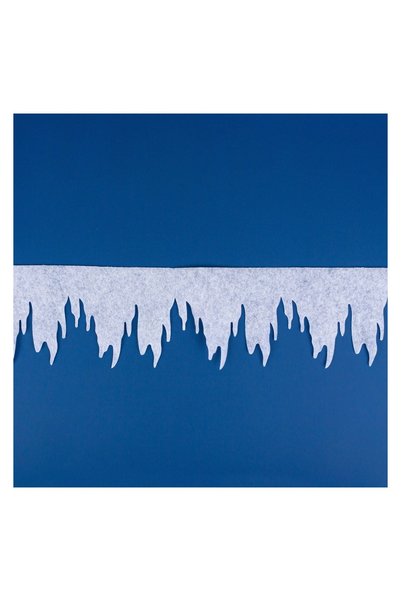 OEM Banner Decorativ de Crăciun Zăpadă Albă Turturi 5m x 16 cm