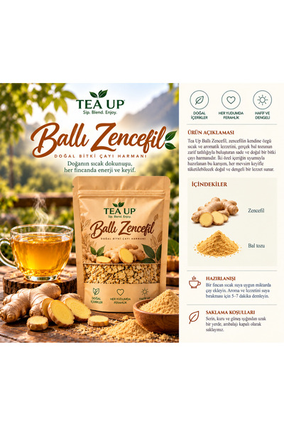 Ballı zencefil çayı