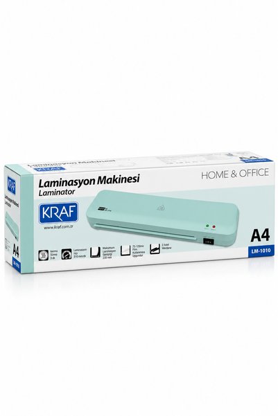 KRAF A4 Laminasyon Makinesi LM-1010 Mavi + Noki A4 Laminasyon Filmi 100'lü