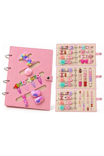 Modakids Girl's Hair Accessory Organizer Bag Earrings Hairpin Crown Rubber Ba...