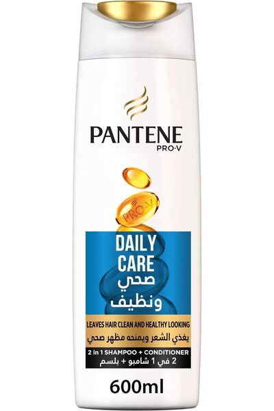 Pantene شامبو برو-في للعناية اليومية 2 في 1 للشعر النظيف، 600 مل