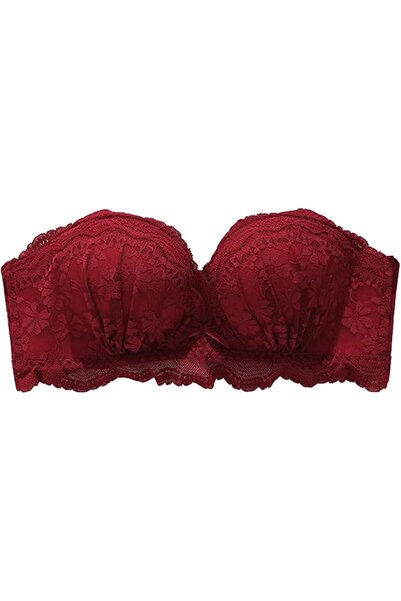Dress Cici Multiway Strapless Bra, Convertible Lace No Straps Bras With Padde...