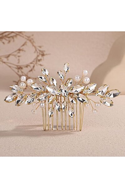 Xerling Brides Wedding Rhinestone Pearls Hair Comb Vintage Bridal Hair Jewelr...