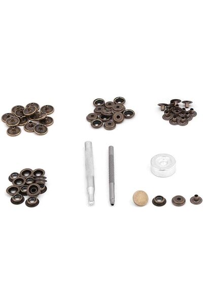 GENERAL Brass Snap Fastener Set, 15mm Thickened Buttons for Leather Jacket