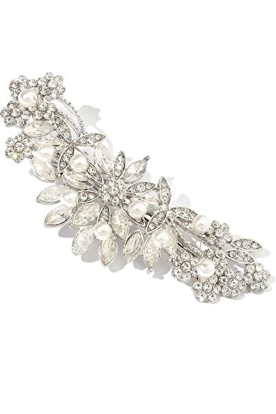 HapiBuy Crystal Rhinestone Pearl Hair Clip Comb Silver Wedding Hair Acessory ...