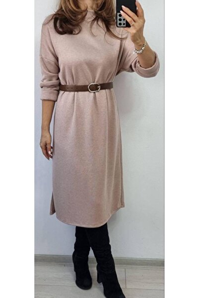 MAXORA SHOP Rochie tricotată Luciana, pe croi larg, cu curea inclusă