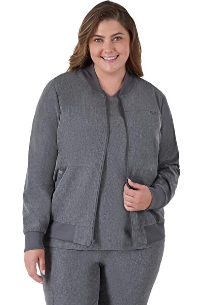 HANES womens Scrubs Jacket, Zip-up Healthcare Scrub Jackets for Women, Moistu...