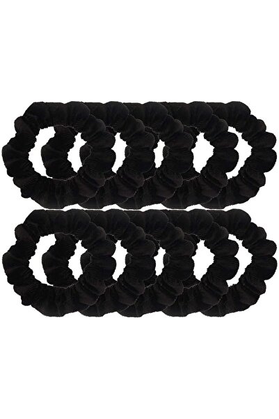 Belicia Pack of 10 Small Velvet Scrunchies for Women Hair Accessories, Mini T...
