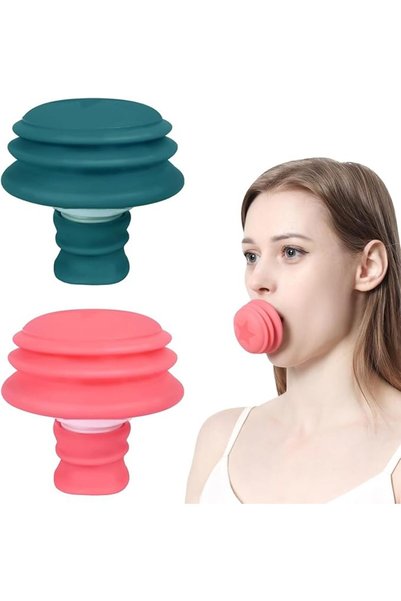 Generic 2Pcs Portable Jaw Trainer, Double Chin Exerciser, Face Exerciser To L...