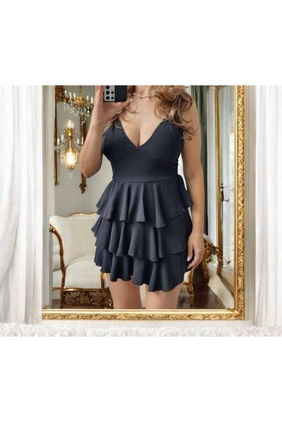 MAXORA SHOP Rochie scurtă cu volane Penelope, cu bretele