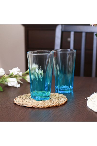 Glaze Set of Glass Glasses, 3 Pieces, 385 Ml, Colored
