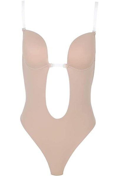 XINSHUN Backless Women Body Shapers BodySuit Clear Strap Party Dress Invisibl...