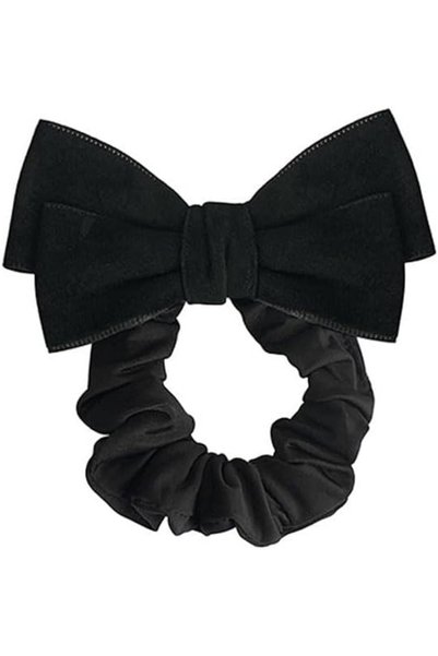 GENERAL Black Velvet Bowtie Hair Loop Retro Versatile French Small Fragrant W...