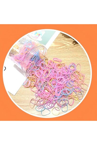 GENERAL 600 Pack Small Disposable Elastic Hair Bands Women Rubber Band Ponyta...
